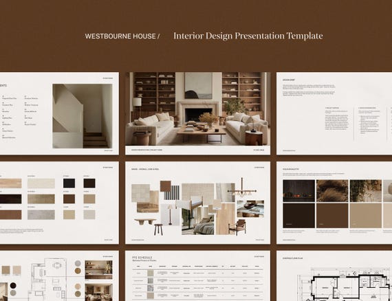 Interior Design Presentation Template | Canva, PowerPoint, InDesign