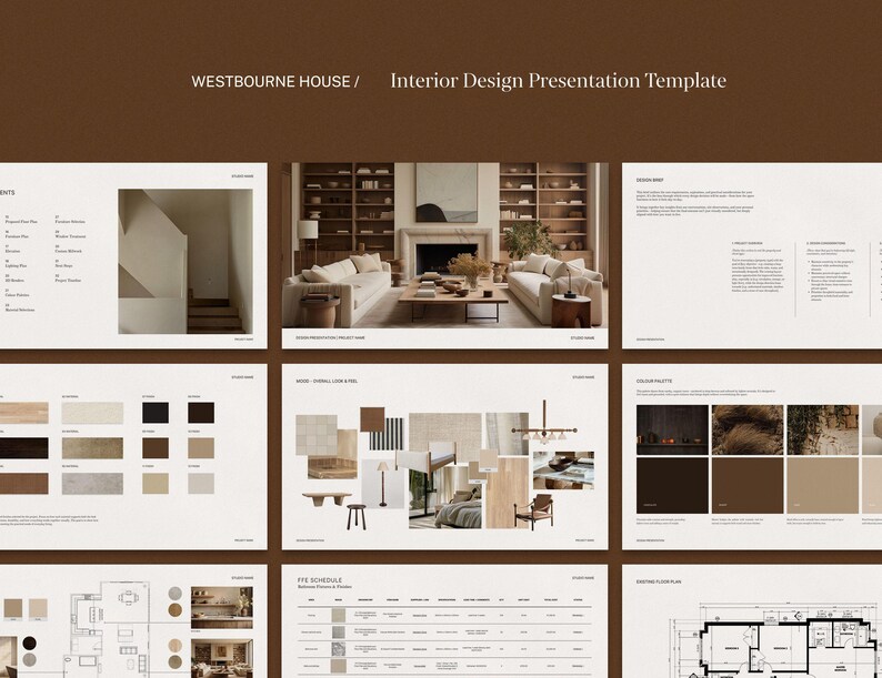 Interior Design Presentation Template for Designers and Architects ...