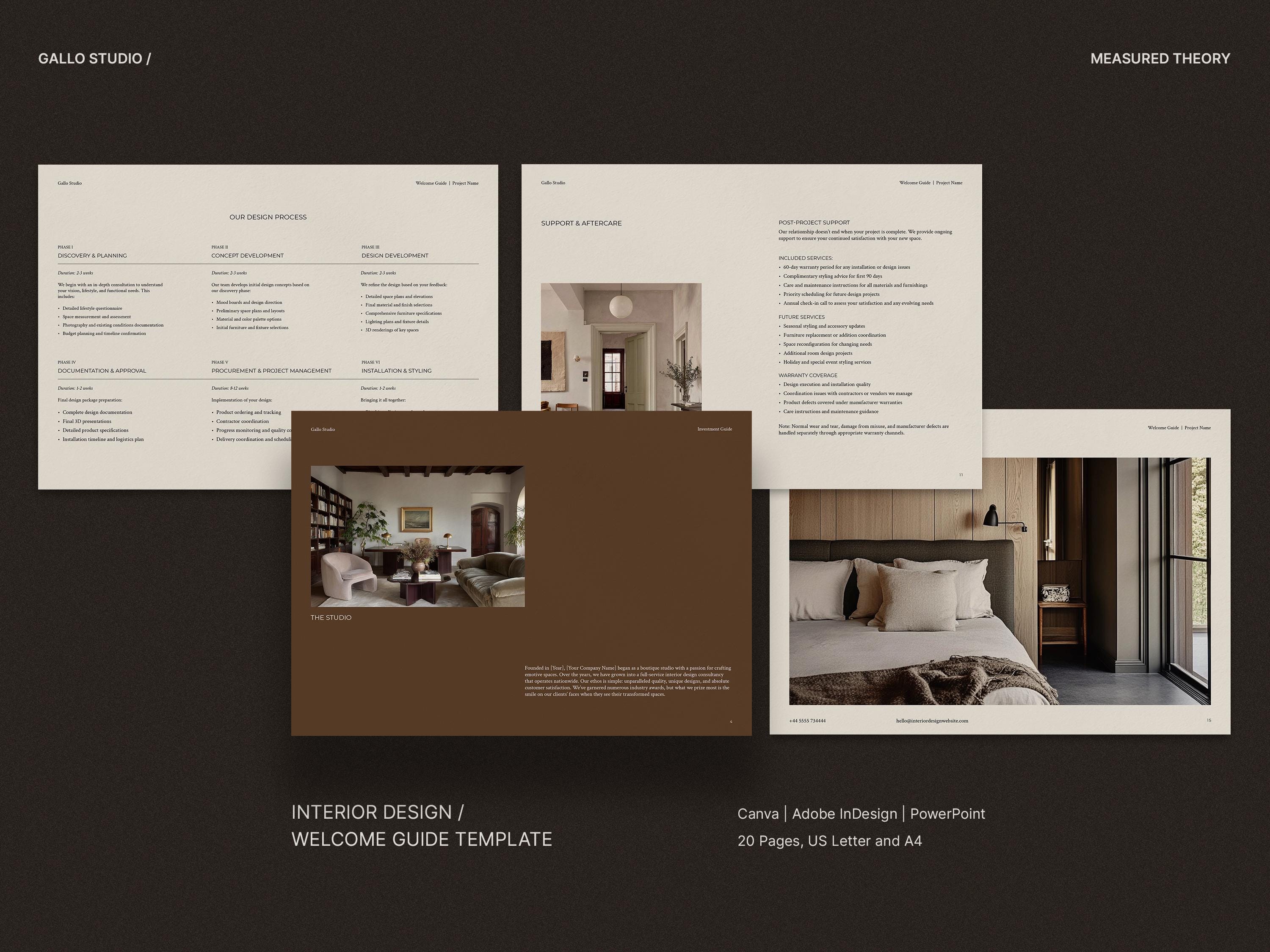Interior Design Welcome Guide Template for Interior Designers, Welcome ...