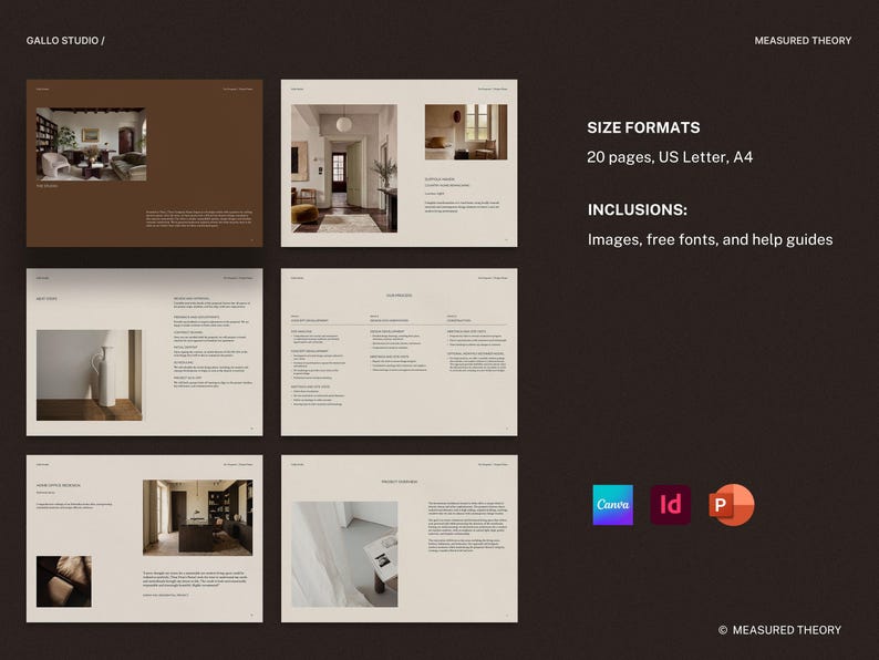 Interior Design Fee Proposal Template | Canva, Indesign, Powerpoint (A4 ...