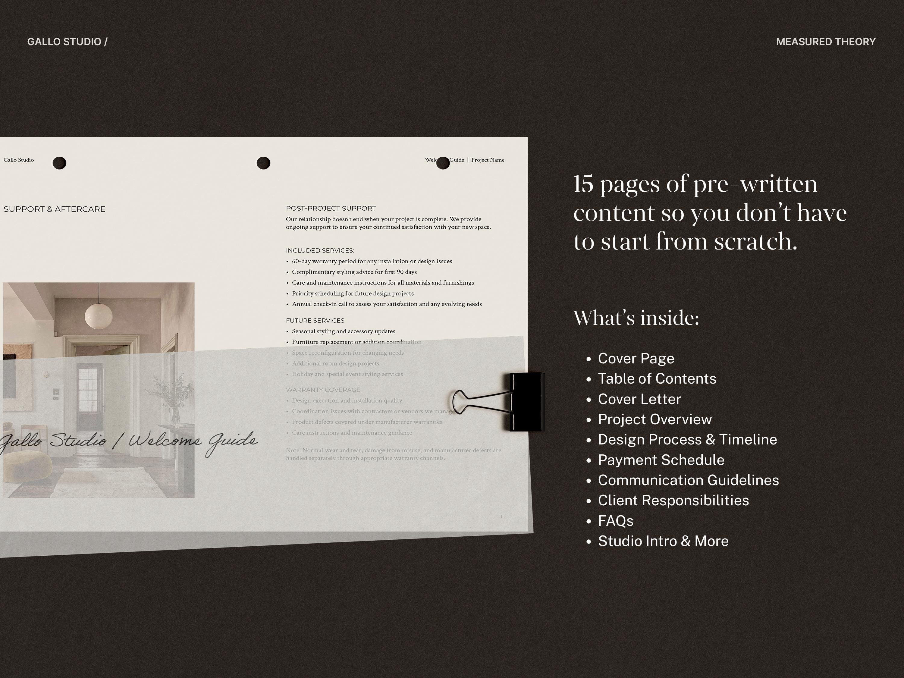 Interior Design Welcome Guide Template for Interior Designers, Welcome ...