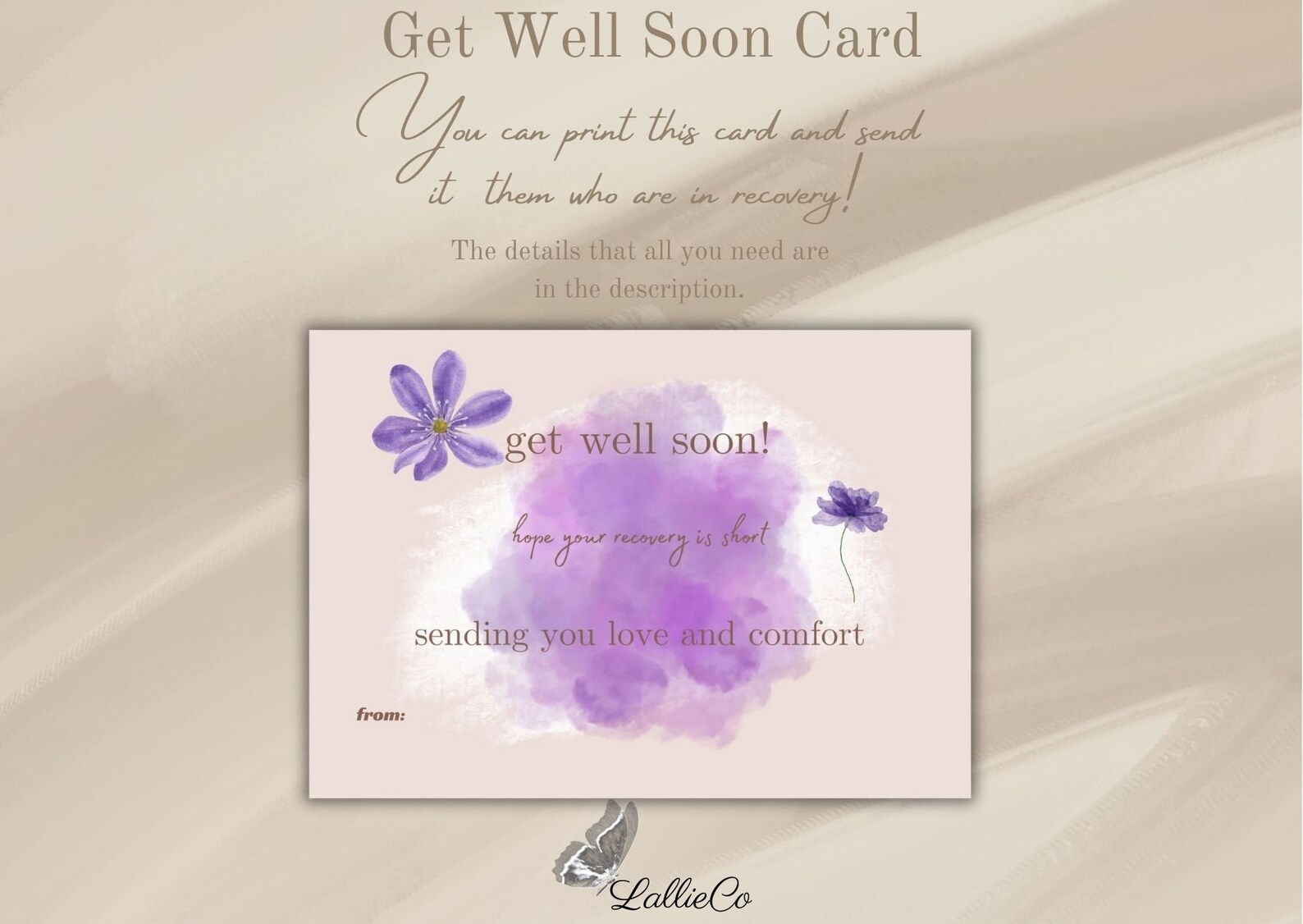 Get Well Soon Digital Card | Get Better Soon Digital Card | Printable ...