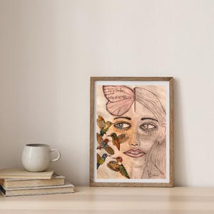 Ali dell'anima - Illustrazione ad acquerello con citazione ispiratrice
