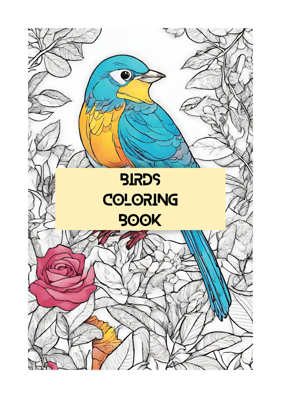 Coloring Book Printable Adult Coloring Book Birds Coloring - Etsy