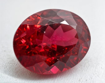 14.05 Ct Natural Mozambique Blood Red Ruby Oval Shape Certified Loose Gemstone | Laser Cut Stone Top Quality Jewelry & Ring Raw Stone