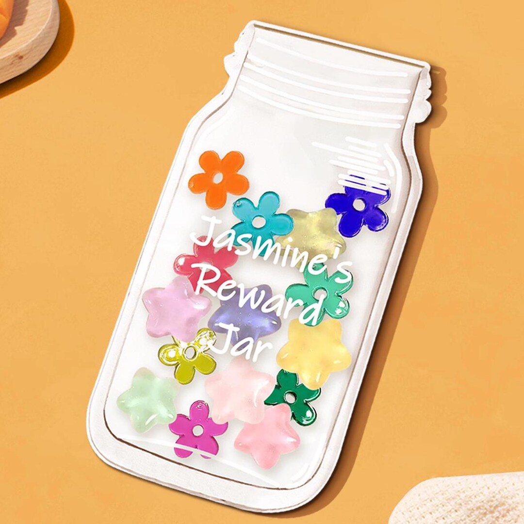Custom Reward Jar With Tokens, Personalized Gift for Teacher, Classroom ...