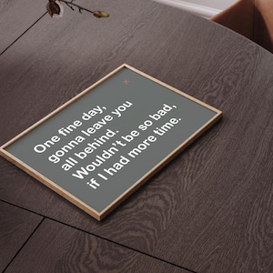 POSŁUCHAJ / Cyfrowy wydruk tekstu piosenki Oasis / Piosenka / Noel / Liam / Gallagher / Muzyka