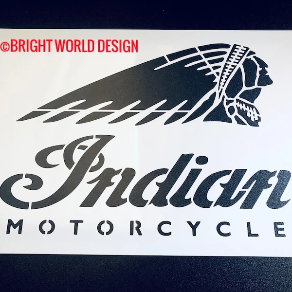 Modèle de pochoir Indian Motorcycles Canon aérographe Caisses Panneaux Meubles Art mural Étiquette minable Enseigne Garage Pub Bar Artisanat Mylar réutilisable