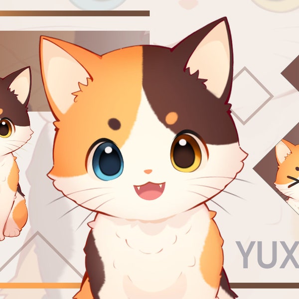 Customizable Vtuber - Anime Cats Live2D Avatar