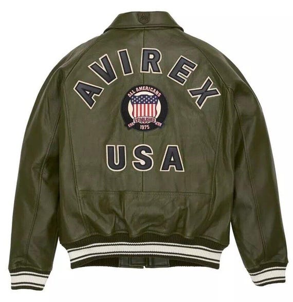 た*す様 AVIREX MA-1 bomber jacket olive L O AUTHENTIC Avirex Icon Leather A1 BOMBER Jacket MENS OLIVE