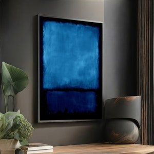 Mark Rothko, Black and Blue, 1954, Mark Rothko Poster Canvas Wall Art, Mark Rothko Wall Art, Home Decor, Abstract Print, Man Cave Decor