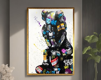 Kaws Stay Steady Puzzle Custom Wooden Frame W/ Engraved