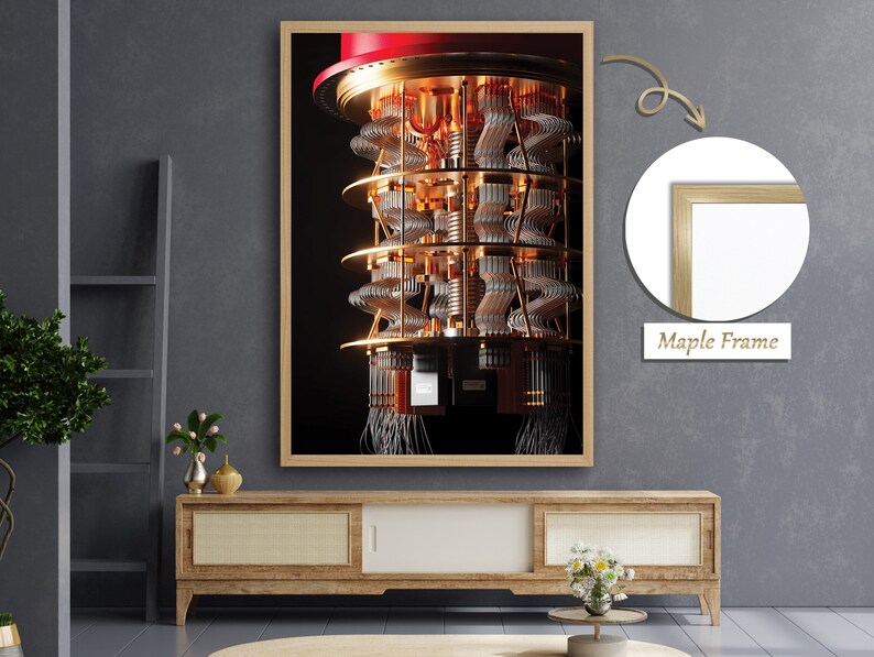 Quantum Computer, Quantum Computing, Quantum Algorithms, Future Technology, Scientific Art, Innovation, Home Decor, Wall Art image 5