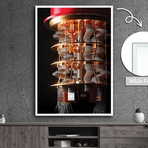 Quantum Computer, Quantum Computing, Quantum Algorithms, Future Technology, Scientific Art, Innovation, Home Decor, Wall Art image 4