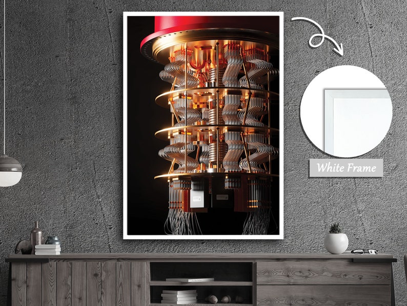 Quantum Computer, Quantum Computing, Quantum Algorithms, Future Technology, Scientific Art, Innovation, Home Decor, Wall Art image 4