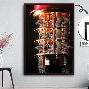 Quantum Computer, Quantum Computing, Quantum Algorithms, Future Technology, Scientific Art, Innovation, Home Decor, Wall Art image 3