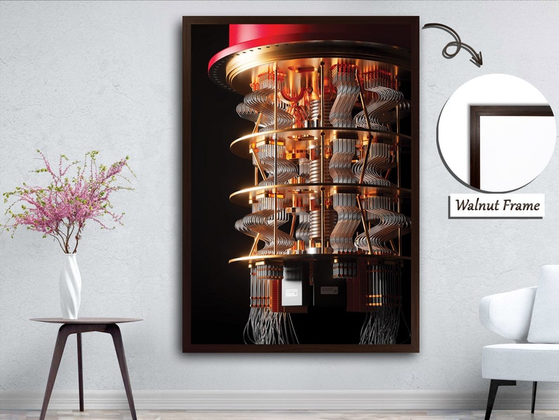 Quantum Computer, Quantum Computing, Quantum Algorithms, Future Technology, Scientific Art, Innovation, Home Decor, Wall Art image 3