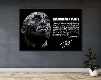 Kobe Bryant Canvas Print, Pop Art Print Wall Art, Mamba Mentatily Wall Art, Graffiti Art Canvas, 1 Year Anniversary Gift For Boyfriend