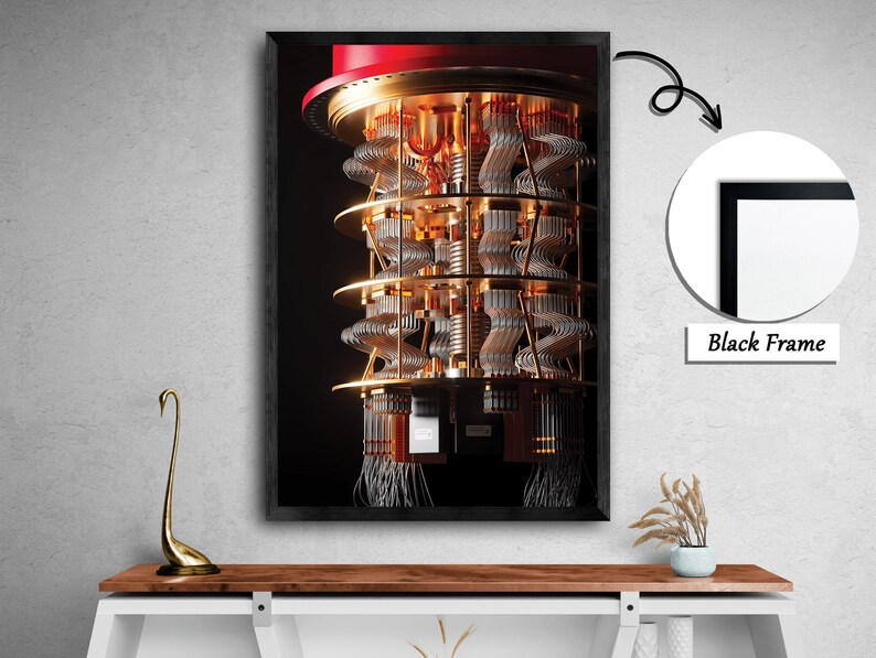 Quantum Computer, Quantum Computing, Quantum Algorithms, Future Technology, Scientific Art, Innovation, Home Decor, Wall Art image 6