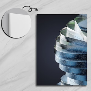 Metallic Symbols: Silver Plates,Silver Plates Art, Abstract Plate Painting, Metallic Symbols Decor, Shiny Plates Artwork
