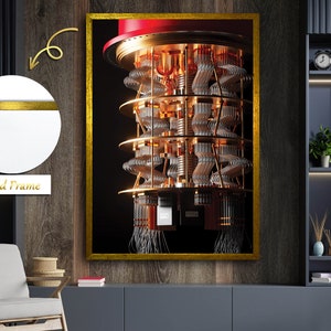 Quantum Computer, Quantum Computing, Quantum Algorithms, Future Technology, Scientific Art, Innovation, Home Decor, Wall Art image 2