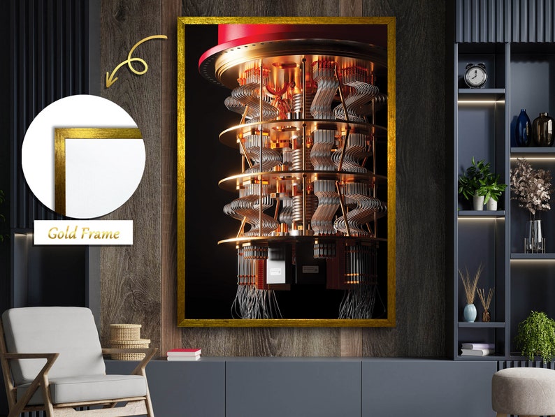 Quantum Computer, Quantum Computing, Quantum Algorithms, Future Technology, Scientific Art, Innovation, Home Decor, Wall Art image 2