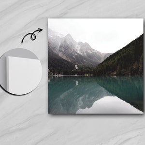 Serenity Amidst Peaks,Landscape Art, Mountain Lake, Serenity, Nature&#39;s Beauty, Tranquil Scene, Majestic Peaks, Artistic Reflection