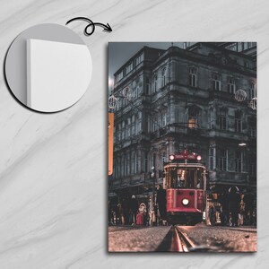 Taksim Street Tramway,Taksim Square, Tramway, Istanbul Landmark, Nostalgia, Urban Beauty, Cityscape Art, Wall Decor, Home Gallery