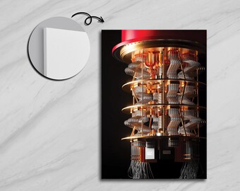 Komputer kwantowy, Komputery kwantowe, Algorytmy kwantowe, Technologia przyszłości, Sztuka naukowa, Innowacja, Wystrój domu, Sztuka ścienna