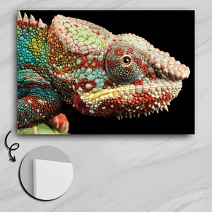 Vivid Chameleon,Chameleon, Nature, Vibrant, Detailed, Wildlife, Exquisite, Intricate, Elegance, Vivid, Colorful, Realism,Reptile, Lizard