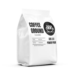 She-E-O Power Pour Medium Roast Ground Hazelnut Flavored Coffee 12oz