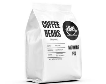 Morning Fix Medium Roast Coffee Beans Organic Guatemalan 12oz