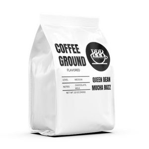 Queen Bean Mocha Buzz Medium Roast Ground Milk Chocolate Flavored Coffee 12oz