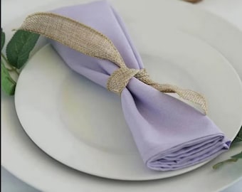 100 Piece Lavender Cotton Cloth Napkins Bulk Tableware Wedding Decor Stonewashed Natural Cotton Napkins 10"x10"To20"x20"Sizes TABLE NAPKINS