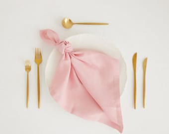 100 Pack Dusty Pink Cloth Napkins 100% Cotton Table Dinning Napkins Set Reusable Eco Friendly Party Napkins For Wedding