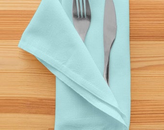 Paquete de 100 servilletas de algodón/servilleta de mesa hecha a mano de color turquesa/reutilizable-servilleta de boda servilletas lavables de 10 "x 10" a 20 "x 20" tamaños SERVILLETAS DE MESA