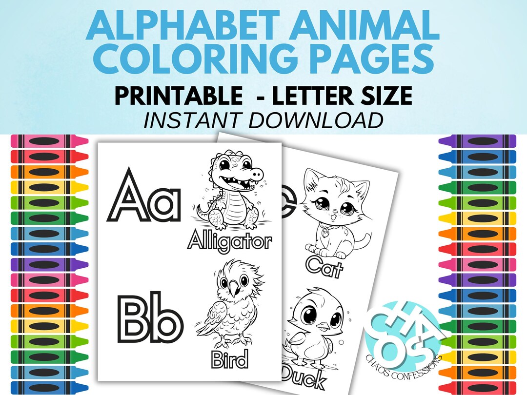 Complete A–Z Alphabet Animal Coloring Pages | 26 Letter Printables for ...