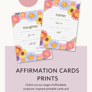 32 druckbare Affirmationskarten für Frauen Bibelstudienführer Biblische Affirmationen, Druck-Gebetskarten, tägliche Bibel-Vers-Tapetenblumen