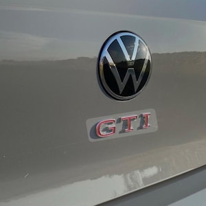 VW Golf MK8 Rear GTI Badge Emblem Chrome