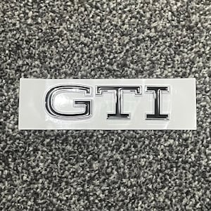 VW Golf MK8 Rear GTI Badge Emblem Black Chrome