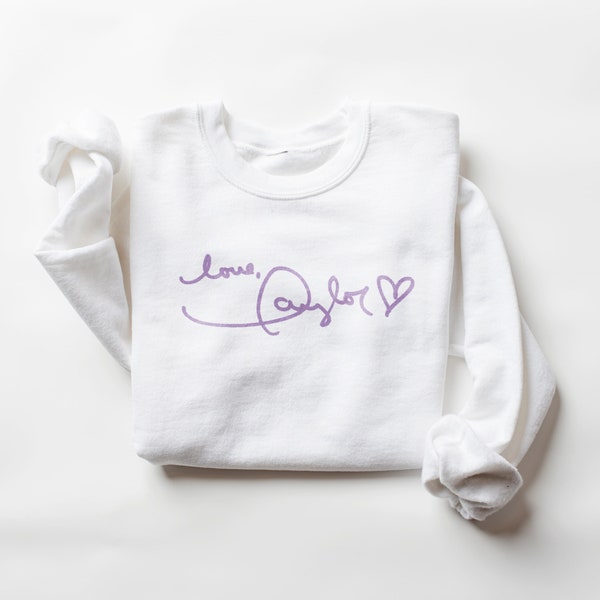 Taylor Swiftie Merch Signature Crewneck, Eras Tour Sweatshirt, Swiftie Shirt, Lavendel Haze, rotes Album