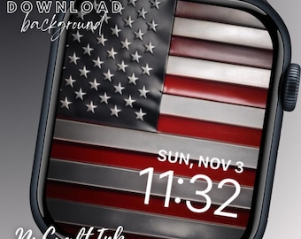 アメリカ国旗デザインのApple Watch用文字盤：愛国的な星条旗（デジタルダウンロード）