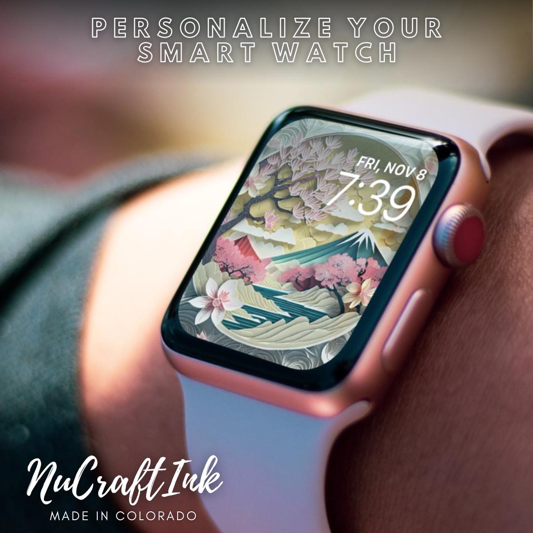 Cherry Blossom Apple Watch Face: Japanese Paper Art Wallpaper