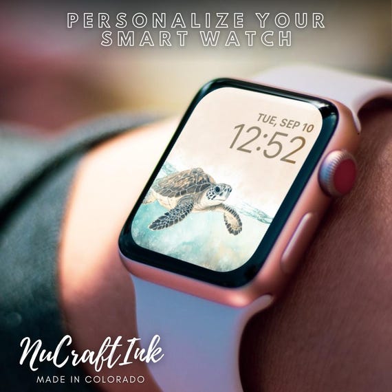 Apple Watch - 【カメちゃん】 赤ちゃんウミガメのApple Watchの文字盤：手描き風（デジタル