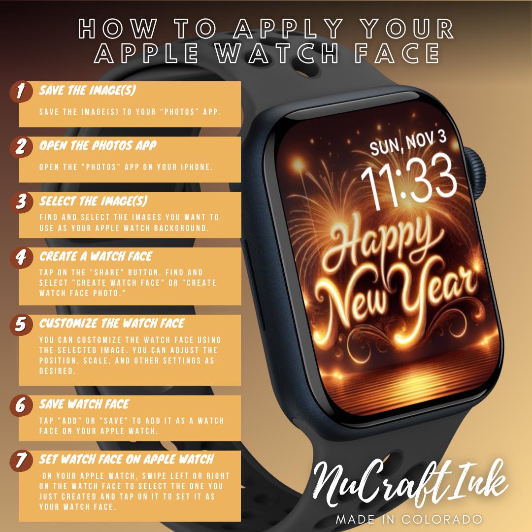happy new year apple watch face