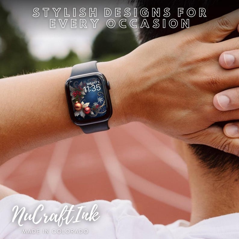 Christmas Apple Watch Face Wallpaper Elegant Winter Smartwatch