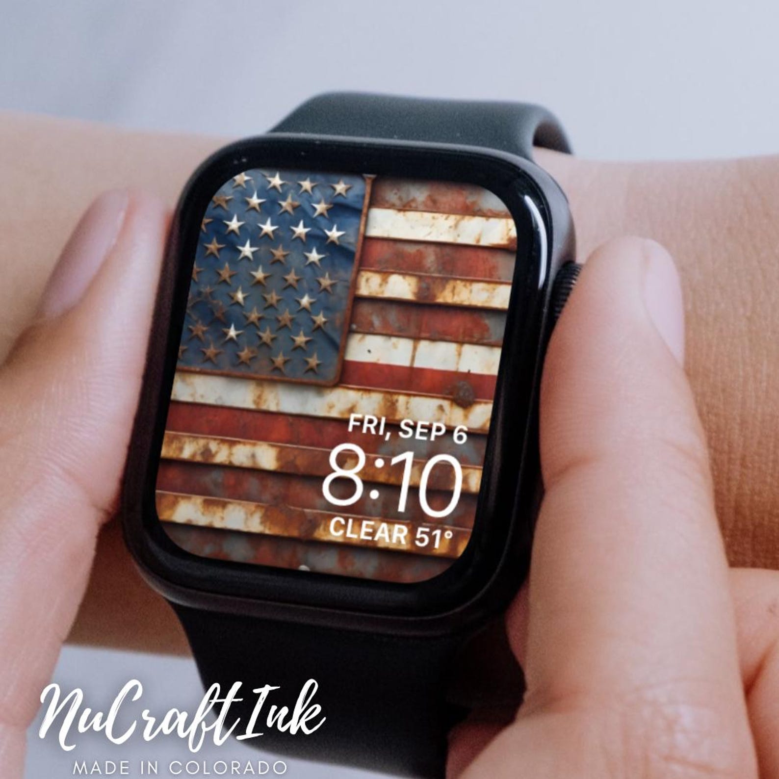 Rustic Apple Watch Rustic American Flag Apple Watch Face: Patriotic Wallpaper (digital ...