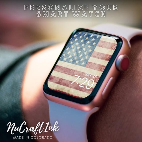 Flag Apple Watch Face Wallpaper Patriotic Old Glory American Flag Red White and Blue Smartwatch Background Stars and Stripes Watch Face Etsy