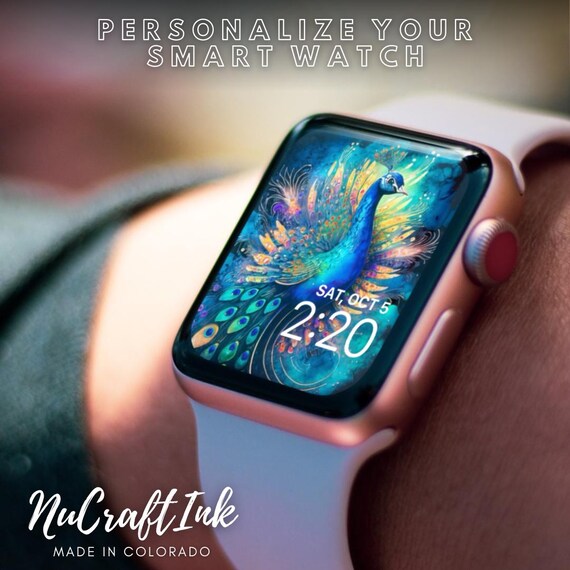 Fondo de pantalla de pavo real majestuoso y colorido para Apple Watch. Fondo de reloj inteligente vibrante. Esfera de reloj inspirada en la naturaleza para mama y papa. Etsy Mexico