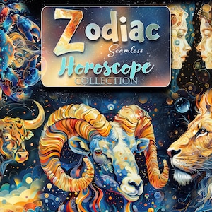 Kolekcja fantasy znaków zodiaku, Horoskop niebiański, Galaktyki niebiańskie znaki zodiaku, Clipart astrologiczny, Horoskop fantasy, Astrologia, Zodiak